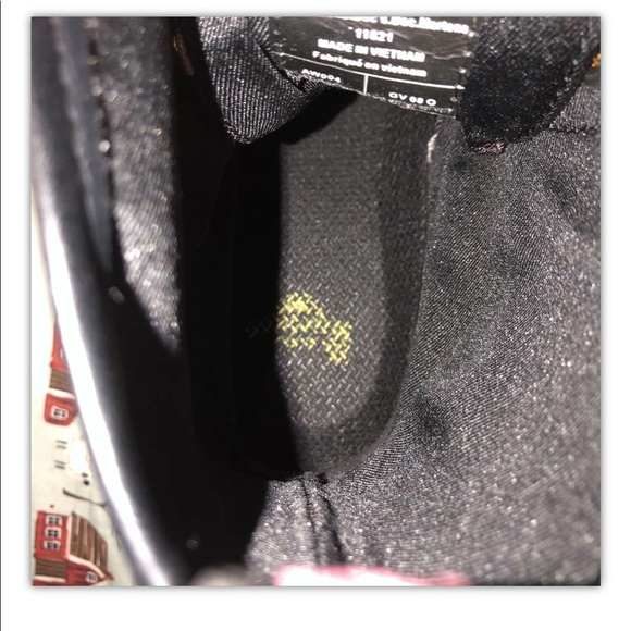 Doc Martens Pascal Floral canvas Combat Boots Sz 7 11821 Pink Black like new - Picture 6 of 7